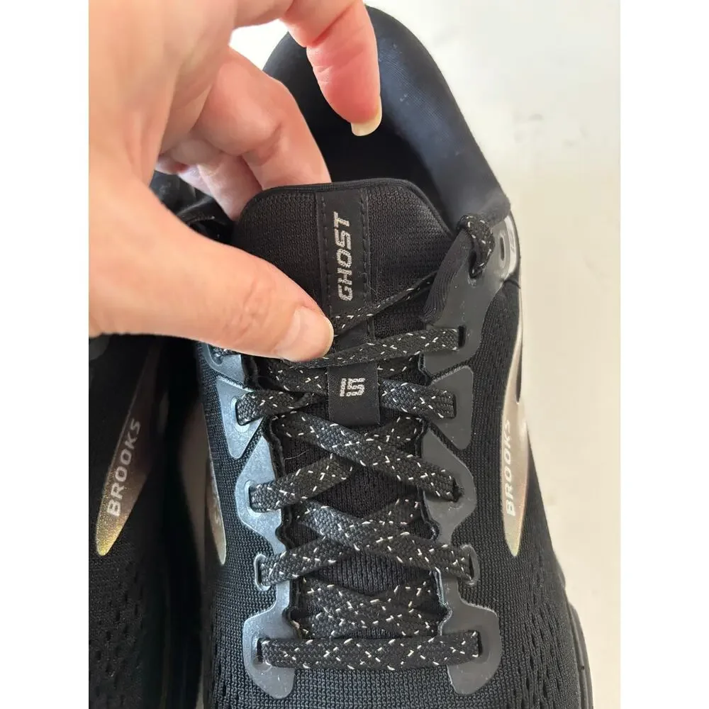 Brooks Ghost 15 running shoes sz 10 W athletic black comfort support excellent - Picture 10 of 11